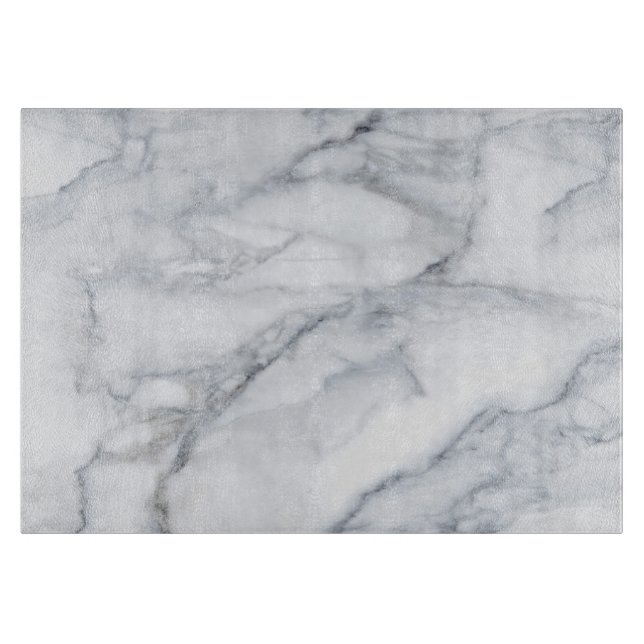 White Marble Carrara Calacatta Texture Cutting Board (Front)