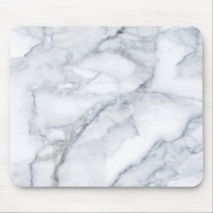 White Marble Carrara Calacatta Texture Mouse Pad