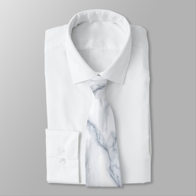 White Marble Carrara Calacatta Texture Tie (Tied)