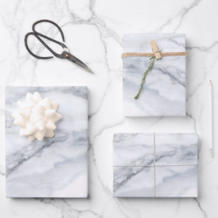 White Marble Carrara Calacatta Texture Wrapping Paper Sheet