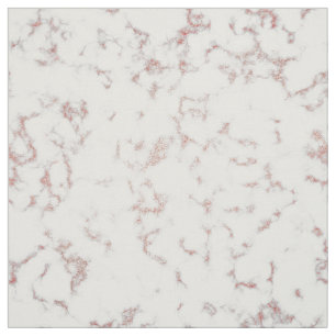 White Marble Carrara Rose Gold Glitter Texture Fabric