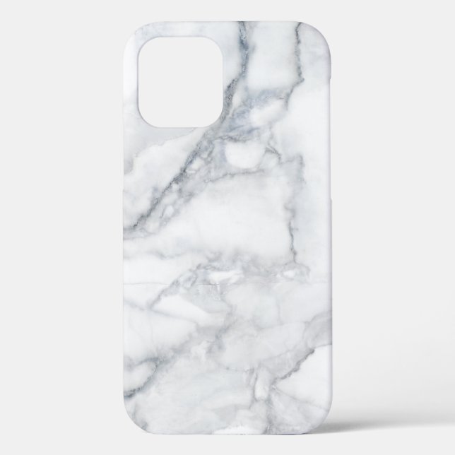 White Marble Carrara Texture Case-Mate iPhone Case (Back)