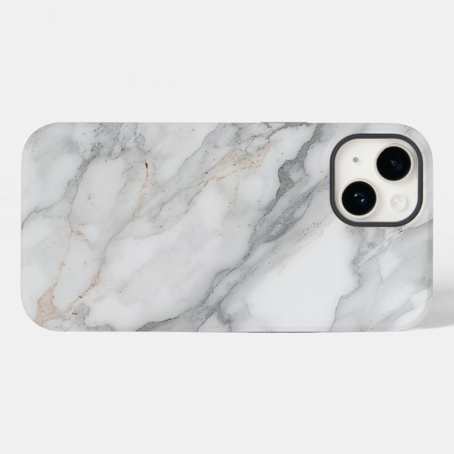 White Marble Case-Mate iPhone Case (Back (Horizontal))