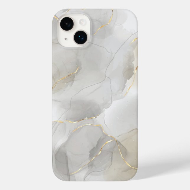 White Marble Case-Mate iPhone Case (Back)