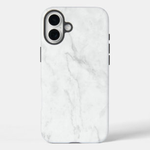 White Marble iPhone 16 Plus Case