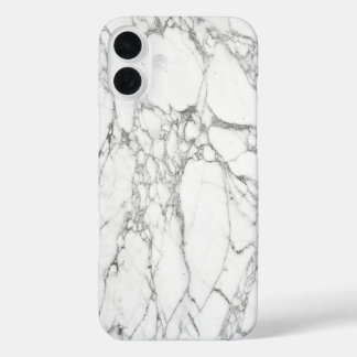 White Marble iPhone 16 Plus Case