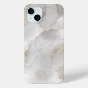 White Marble iPhone 15 Mini Case