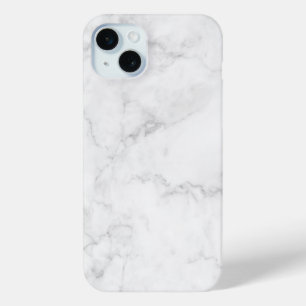 White Marble iPhone 15 Mini Case