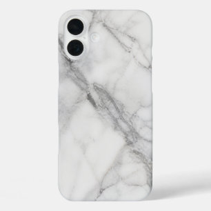 White Marble iPhone 16 Plus Case
