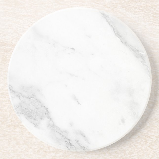 White Marble  Coaster (Front)