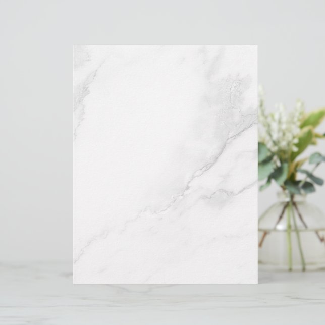 White Marble Custom Letterhead (Standing Front)