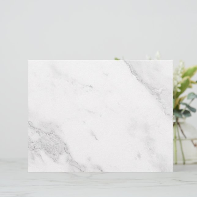 White Marble Custom Letterhead (Standing Front)