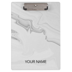 White Marble Customise  Clipboard