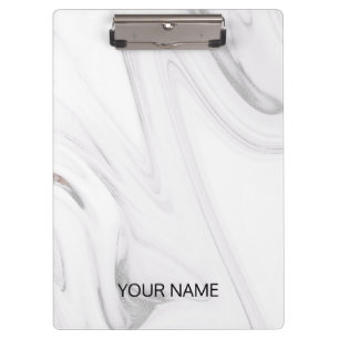 White Marble Customize  Clipboard