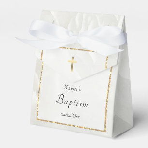 white marble design   Baptism Favour Box