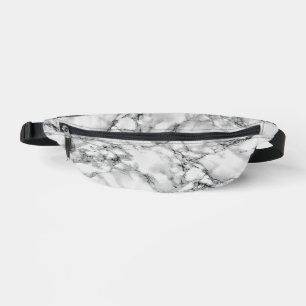 White Marble Design Fanny Pack