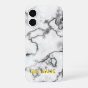 White Marble design -  iPhone 16 Case