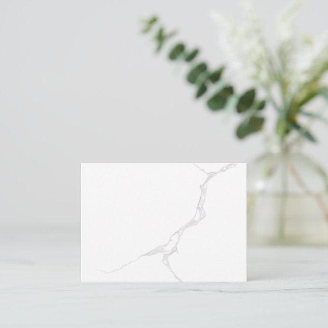 White Marble  Discount Card (Standing Front)