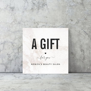 White Marble Elegant Modern Beauty Salon Add Logo