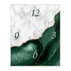 White Marble Emerald Green Agate Gold Glitter