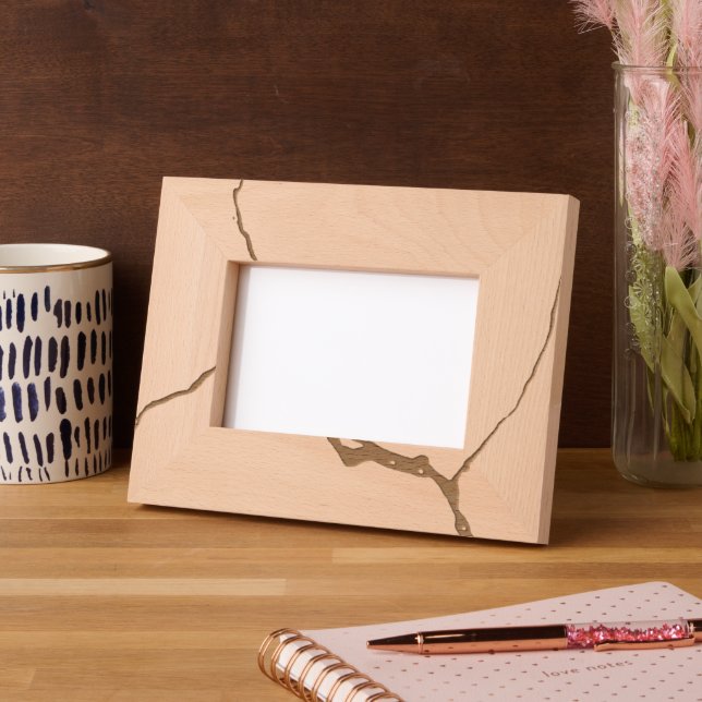 White Marble  Etched Frames (Left)
