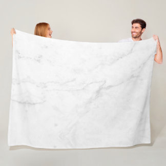 White Marble Fleece Blanket