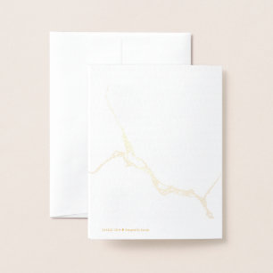 White Marble Foil Card