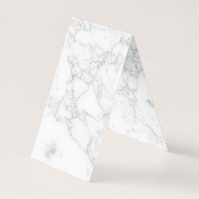 White Marble Folded Card (Front)