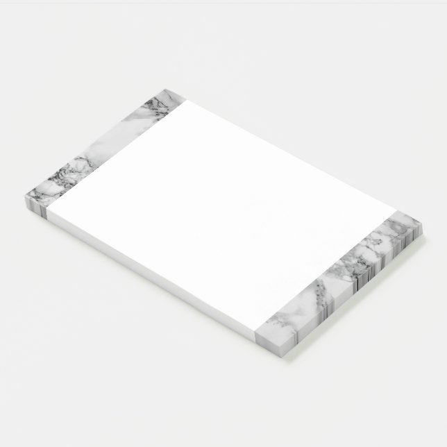 White Marble Framed Post it Notes (Angled)