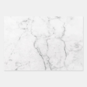 White Marble Gift Wrap Sheets