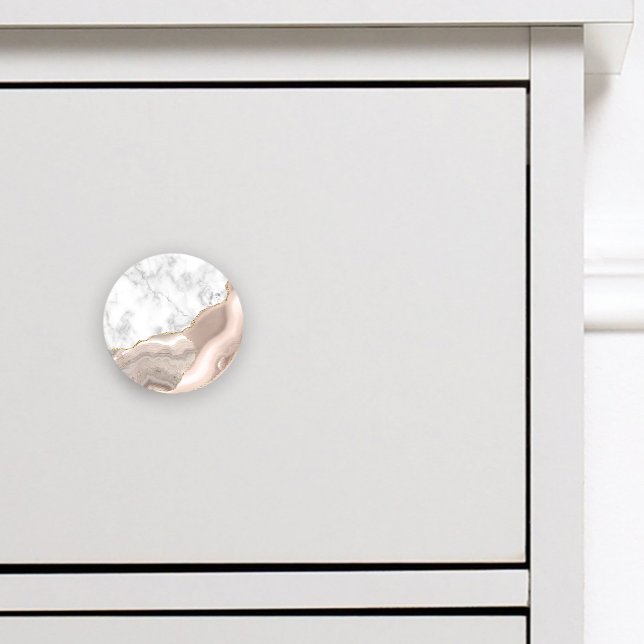 White Marble Gilded Ivory Agate Ceramic Knob (Creator Uploaded)