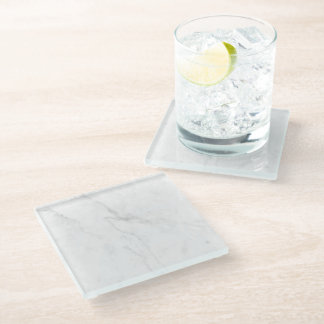 White Marble Glass Coaster