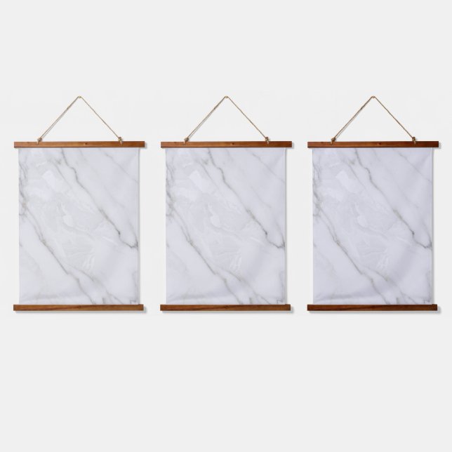 White Marble Hanging Tapestry (Triple)
