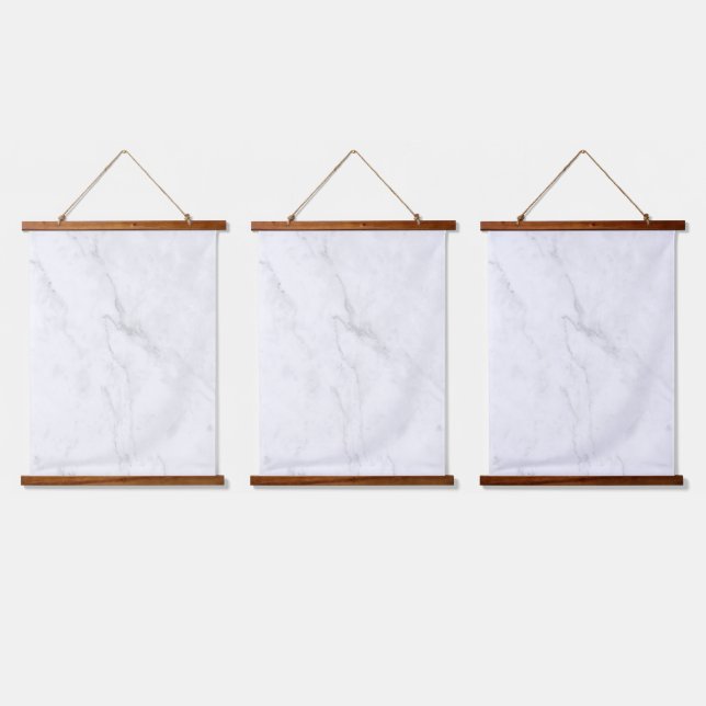 White Marble Hanging Tapestry (Triple)