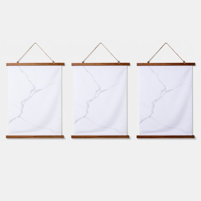 White Marble  Hanging Tapestry (Triple)