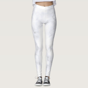 White Marble hipster  Leggings