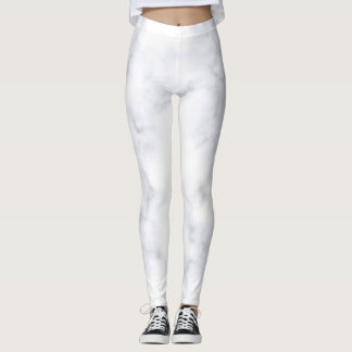 White Marble hipster Leggings