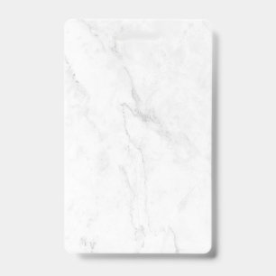 White Marble ID Badge