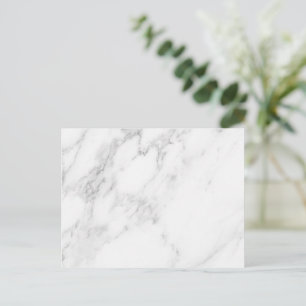 White Marble Invitation Postcard
