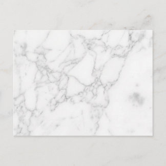 White Marble Invitation Postcard