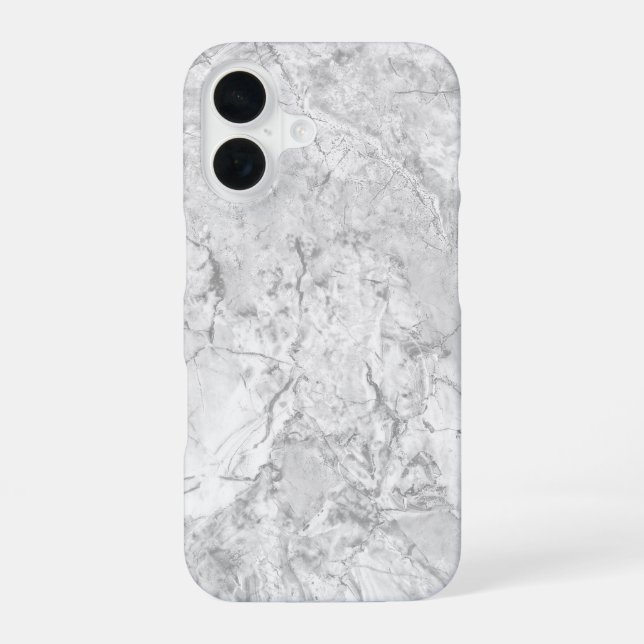 White Marble iPhone 16 Case (Back)