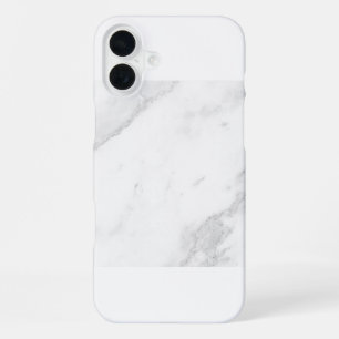 White Marble iPhone 16 Plus Case