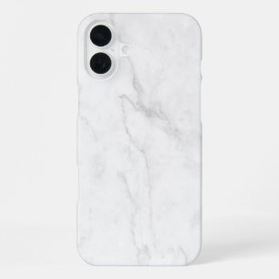White Marble iPhone 16 Plus Case