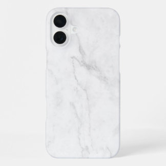 White Marble iPhone 16 Plus Case