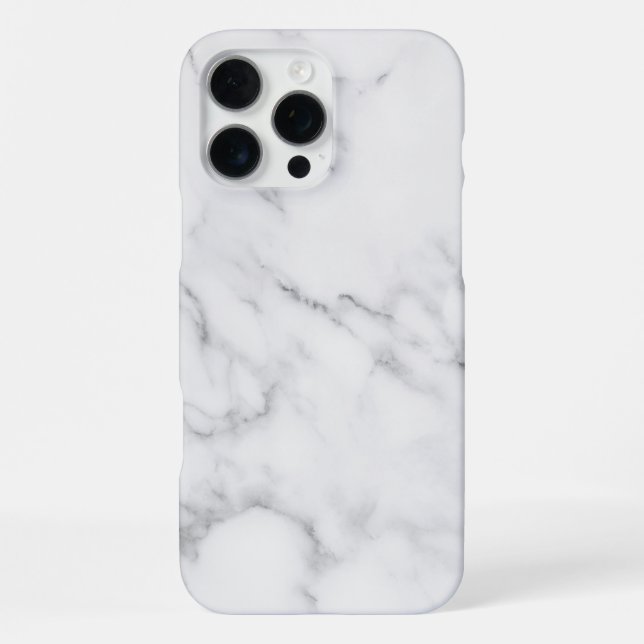 White Marble  iPhone Case (Back)