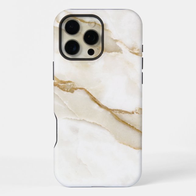White Marble  iPhone Case (Back)