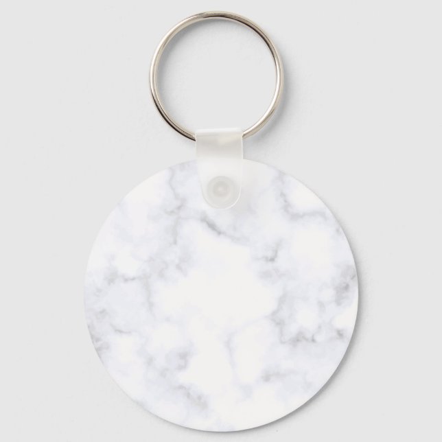 White Marble Key Ring (Front)