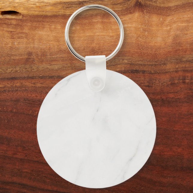 White marble  key ring (Front)