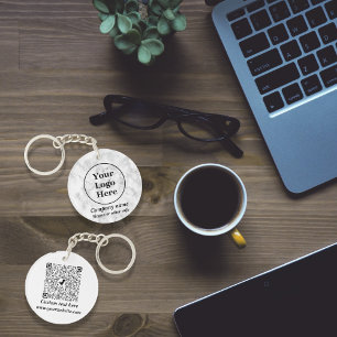 White marble  key ring