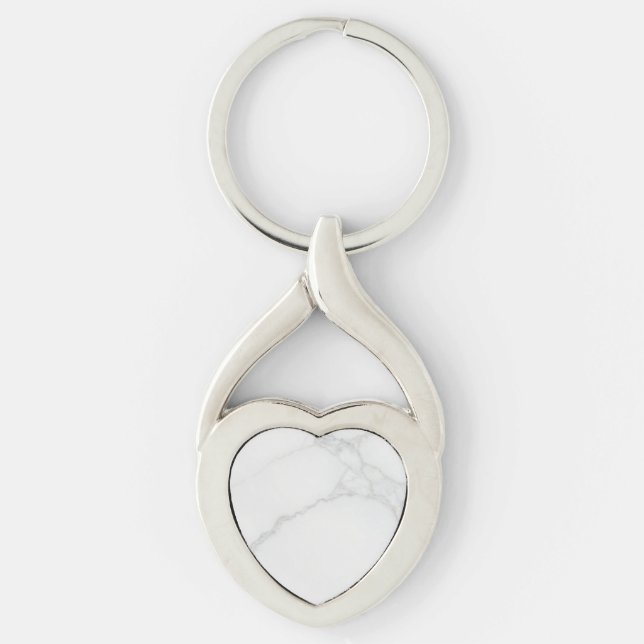 White Marble Key Ring (Front)